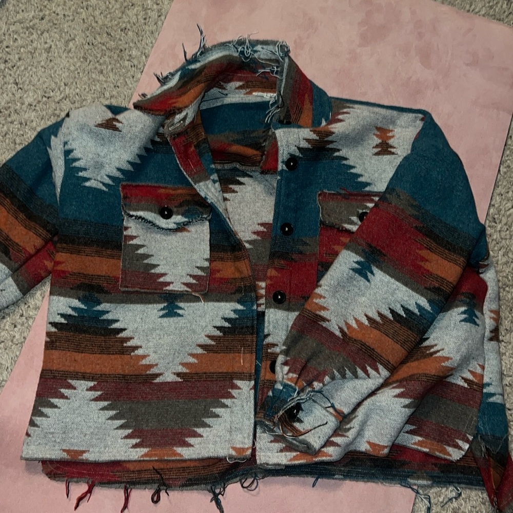 Button up shacket
